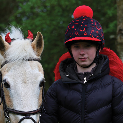 Equetech Child's Devilish Hat Silk and Bridle Horns - Image 3