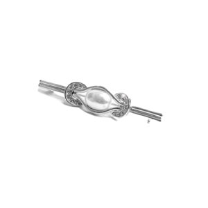 Equetech Stock Pin - Pearl & Horseshoes